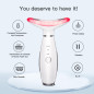 Masseur Visage & Cou 3-en-1 LED : Chaleur, Vibration, Rajeunissement Garanti!