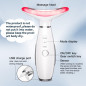 Masseur Visage & Cou 3-en-1 LED : Chaleur, Vibration, Rajeunissement Garanti!