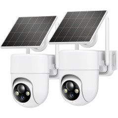 Cameras de Sécurité Solaire 2K Sans Fil - Vue 360°