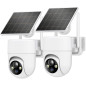 Caméras de Surveillance Solaire 2K: Sécurité Ultime, Installation Facile, Vue 360°! (Lot de 2) Caméras de Surveillance Solaire 2K: Sécurité Ultime, Installation Facile, Vue 360°! (Lot de 2)