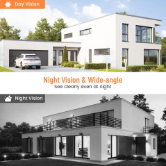 Smart Wireless Video Doorbell with AI Detection & Night Vision