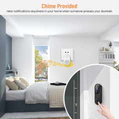 Smart Wireless Video Doorbell with AI Detection & Night Vision