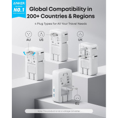 Adaptateur de Voyage Anker Nano 5 Ports - Idéal pour le voyage