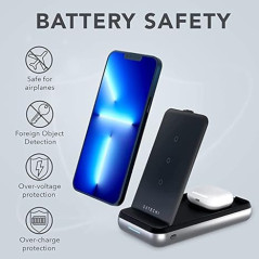 3-in-1 Satechi Duo Wireless Charger & 10,000mAh Power Bank for iPhone