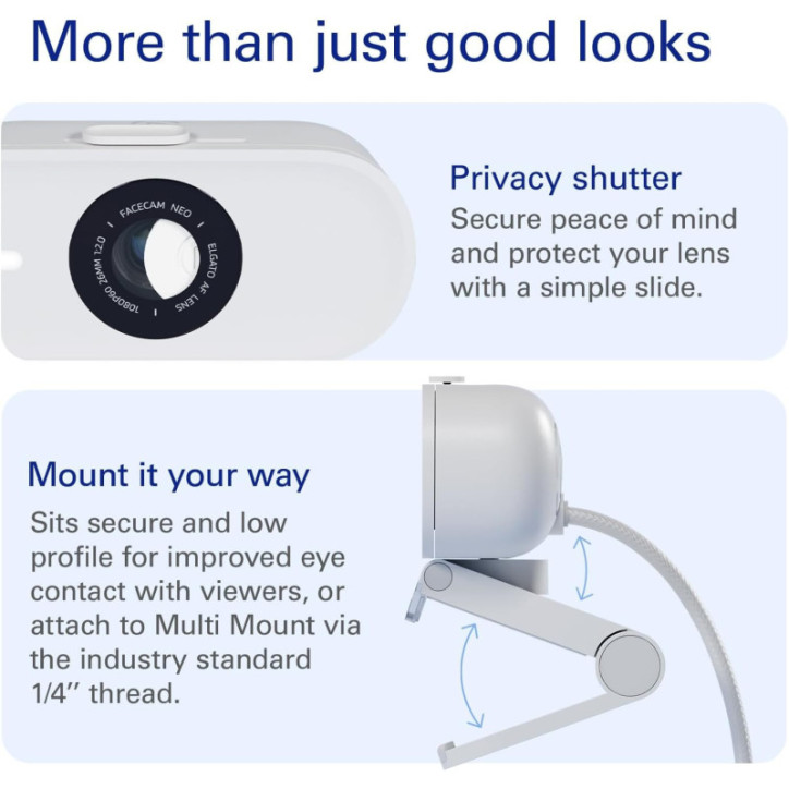 Elgato Facecam Neo: Crystal-Clear 1080p Webcam for Streaming & Video Calls Elgato Facecam Neo: Crystal-Clear 1080p Webcam for Streaming & Video Calls