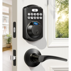 Veise Fingerprint Door Lock with Keyless Entry & Lever Handles
