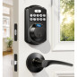 Veise Fingerprint Door Lock: Keyless Entry, Auto-Lock, Matte Black Security with Lever Handles Veise Fingerprint Door Lock: Keyless Entry, Auto-Lock, Matte Black Security with Lever Handles