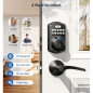 Veise Fingerprint Door Lock: Keyless Entry, Auto-Lock, Matte Black Security with Lever Handles Veise Fingerprint Door Lock: Keyless Entry, Auto-Lock, Matte Black Security with Lever Handles