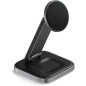 Satechi Chargeur 2-en-1 Qi2 : Recharge Rapide iPhone & AirPods - Design Pliable Idéal Voyage