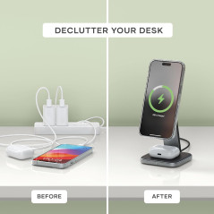 Chargeur sans fil Satechi 15W pour iPhone et AirPods Pro