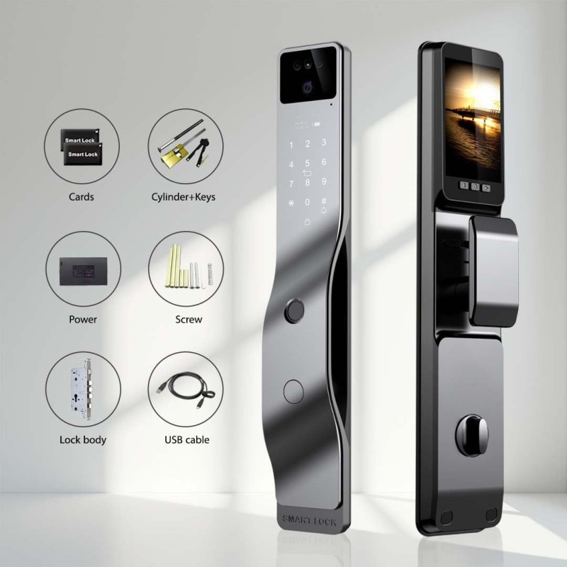 Smart 3D Face Recognition Door Lock with WiFi, Camera & Alexa