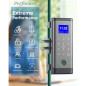 Perfiware Smart Glass Door Lock: Keyless Biometric Security - Easy Install, No Drill!