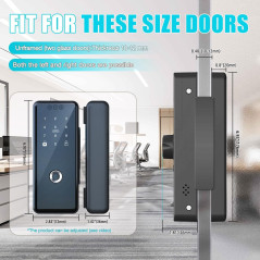 Smart Glass Door Lock: Keyless 3D Face & Fingerprint Security Solution