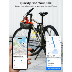 TopMade Bike Tracker : GPS Universel pour Apple, Étanche et Rechargeable