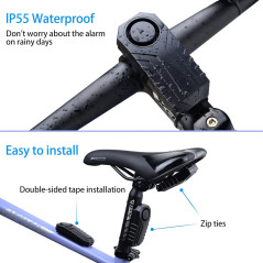 Alarme Vélo Sans Fil 113dB : Sécurité Ébike Étanche IP65