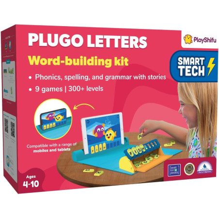 Plugo Lettres PlayShifu : Jeu Éducatif STEM pour Apprendre lAlphabet en Samusant (4-10 ans)