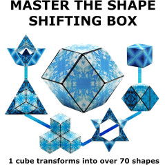 Shashibo: Cube Magique Transformable - Plus de 70 Formes! Anti-Stress & Éducatif (Planète Bleue)