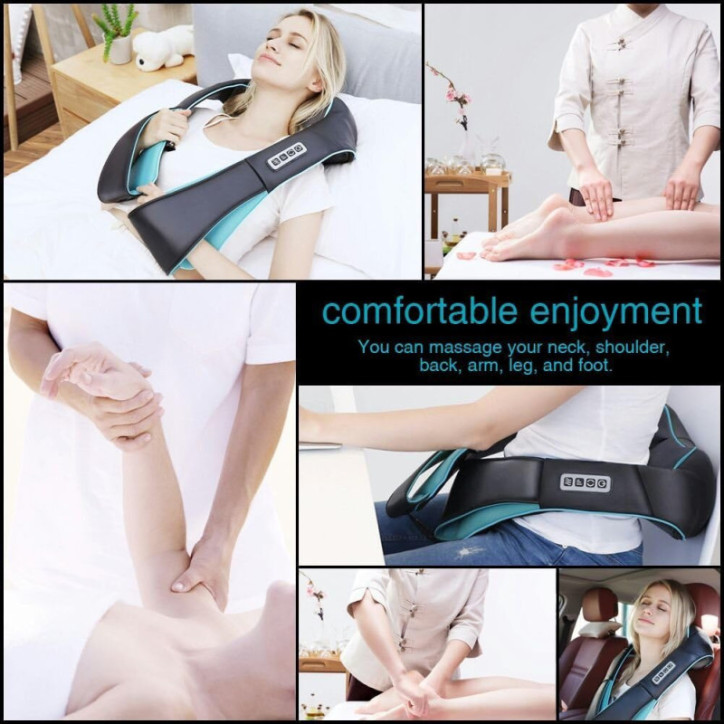 Mo Cuishle 4D Shiatsu Neck & Back Massager with Heat - Deep Tissue Kneading for Home, Office & Car Mo Cuishle 4D Shiatsu Neck & Back Massager with Heat - Deep Tissue Kneading for Home, Office & Car