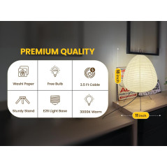 Dimmable Japanese Rice Paper Lamp – Noguchi Akari Washi Shade