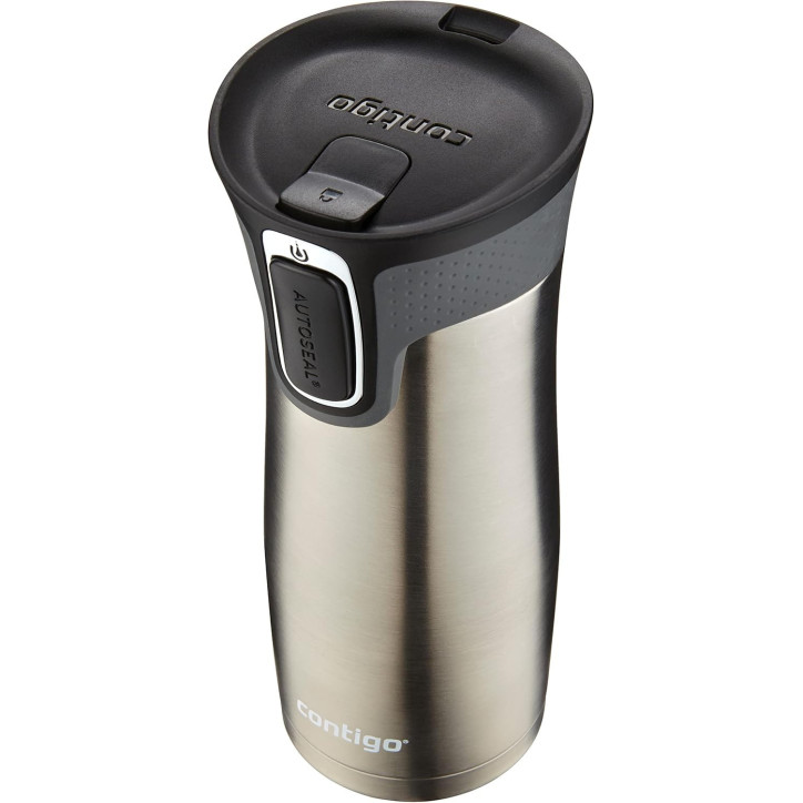 Contigo West Loop: Mug Isotherme Inox 16oz AUTOSEAL - Noir, Gardez Votre Boisson Chaude ou Froide! Contigo West Loop: Mug Isotherme Inox 16oz AUTOSEAL - Noir, Gardez Votre Boisson Chaude ou Froide!