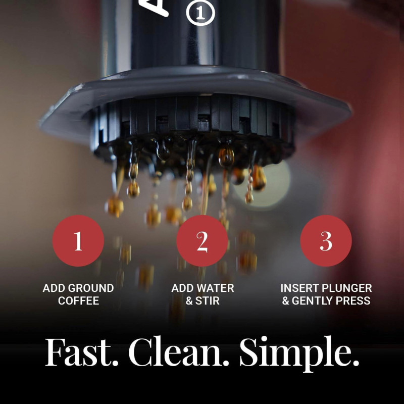 AeroPress Original Coffee Maker — 3-in-1 brew: French press, espresso & full-bodied coffee, portable & grit-free!