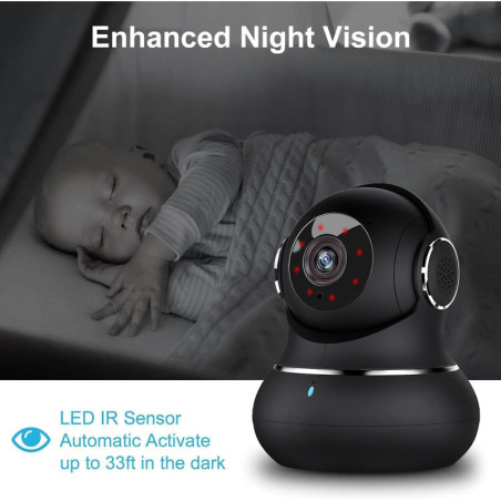 Litokam 2K Indoor Camera — 360° view, motion detection, night vision & app control for pets & baby monitoring!
1/2