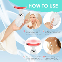 Facial Massager Red Light Therapy Wand — 7 colors for face & neck sculpting and rejuvenation!