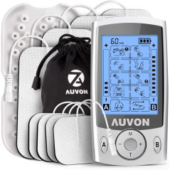 AUVON TENS Dual Canaux - 20 Modes, Electrode 2 & 2x4