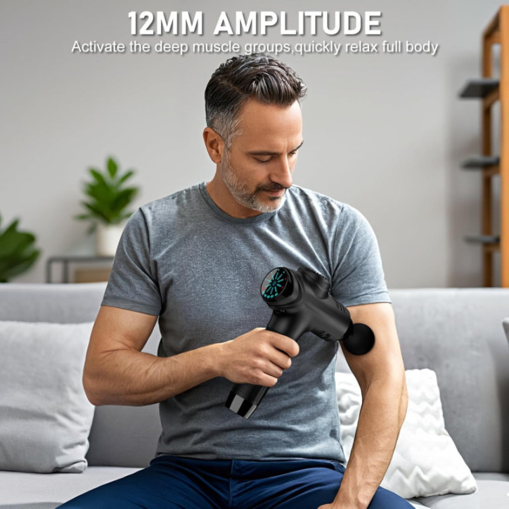 RAEMAO Massage Gun: Deep Tissue Relief with 8 Heads & 10 Speeds - Perfect for Athletes! RAEMAO Massage Gun: Deep Tissue Relief with 8 Heads & 10 Speeds - Perfect for Athletes!