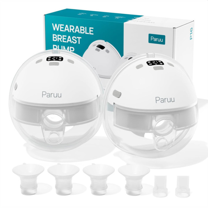 Paruu P16: Hands-Free Breast Pump - Portable, Electric, 4 Modes, 2 Flanges (2-Pack) - Ultimate Comfort! Paruu P16: Hands-Free Breast Pump - Portable, Electric, 4 Modes, 2 Flanges (2-Pack) - Ultimate Comfort!