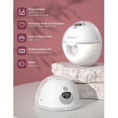 Momcozy M5 Hands-Free Breast Pump, Double-Sealed, 3 Modes & 9 Levels