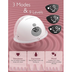 Momcozy M5 Hands-Free Breast Pump, Double-Sealed, 3 Modes & 9 Levels