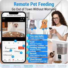 Distributeur Automatique Chat 2K Caméra 5G WiFi & Vision Nuit