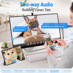Automatic Cat Feeder with 2K Camera & 7L Storage - 5G WiFi, Night Vision