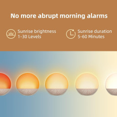 Sunrise Alarm Clock with White Noise & Bluetooth Speaker for Sleep