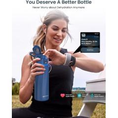 Bouteille d'eau intelligente 24oz avec rappel et application