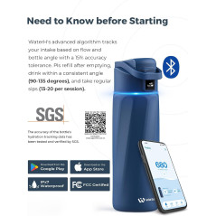 Bouteille d'eau intelligente 24oz avec rappel et application