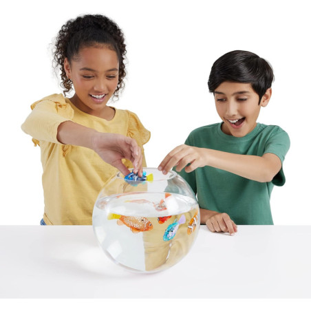 Robo Alive Robo Fish: Teal & Orange Color-Changing 2-Pack - Water Activated Fun!