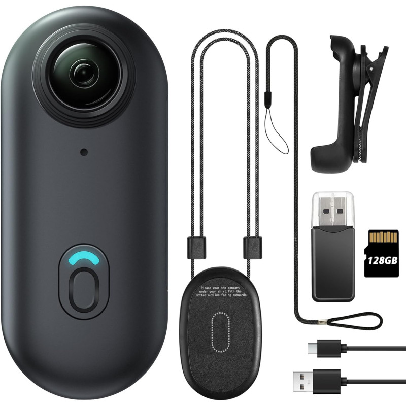 128GB FHD 1080P Mini Body Camera – Portable Wearable Action Cam
