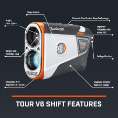 Bushnell Golf Tour V6 Shift : Télémètre Laser 1300 Yards & Pente