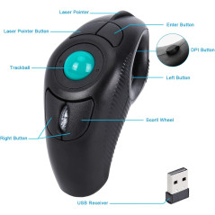 Souris Sans Fil Welspo USB avec Trackball Laser Portable