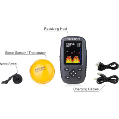 Détecteur de Poissons Portable Sans Fil avec Écran LCD Couleur
