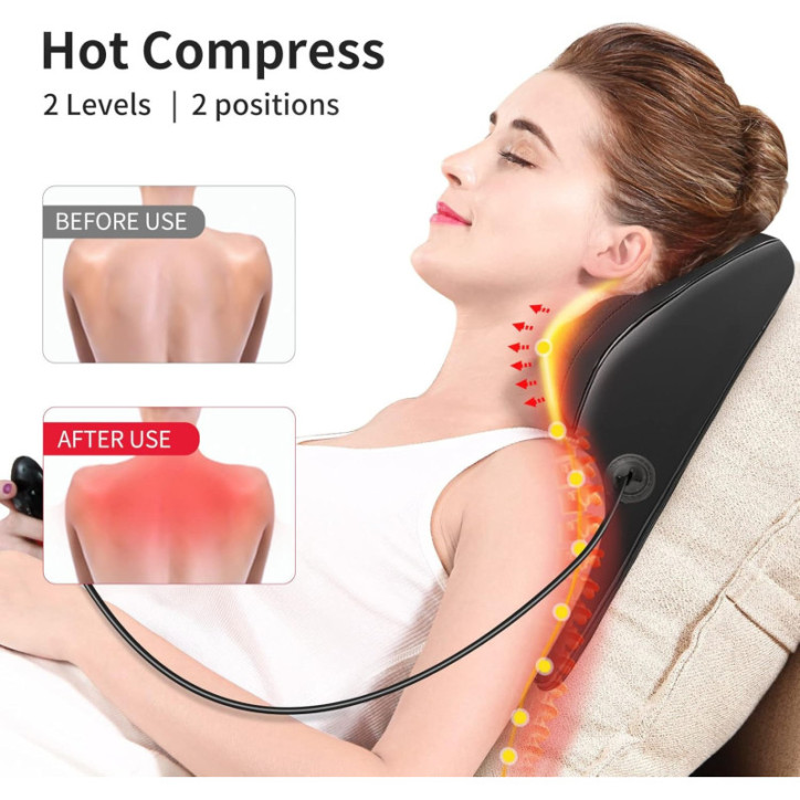 Boriwat Coussin de Massage 3D Chauffant : Soulagement Douleurs Cou & Dos, Idéal Cadeau Bien-Être Boriwat Coussin de Massage 3D Chauffant : Soulagement Douleurs Cou & Dos, Idéal Cadeau Bien-Être