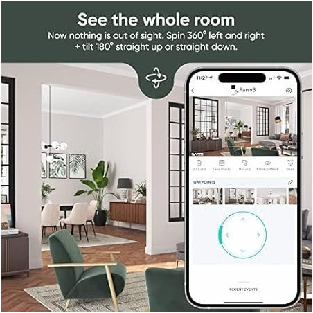 Caméra WYZE Cam Pan v3 1080P Wi-Fi IP65 avec Suivi Mouvements
