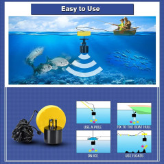 Détecteur de Poissons Portable LUCKY Kayak LCD Sonar FFC1108