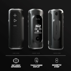 Blue Tees Golf GPS Speaker Écran Tactile 10h Batterie Noir