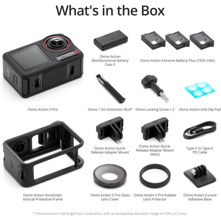 DJI Osmo Action 5 Pro Adventure Combo: 4K, 12H Battery, Dual Screen - Capture Your Best! DJI Osmo Action 5 Pro Adventure Combo: 4K, 12H Battery, Dual Screen - Capture Your Best!