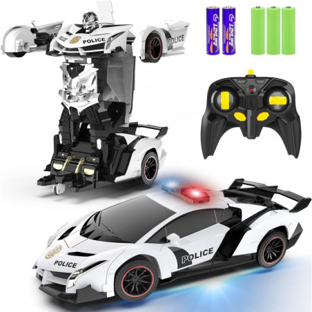 Voiture Télécommandée FDJ Transformable 1:18 avec Lumières