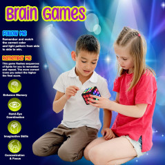 Cube Électronique Mémoire et Réflexes PlayRoute - Jeu Éducatif et Amusant 6-12 Ans