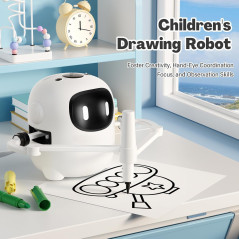 Drawing Robot for Kids with 150 Cards - Voice Interactive Montessori Toy